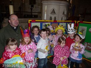 Fr Geoff and some of the children 